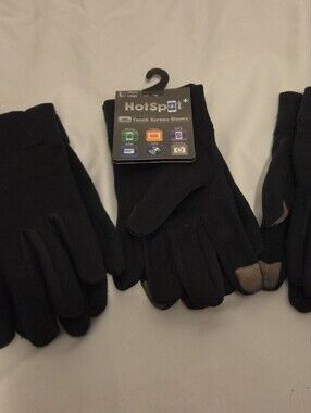 Black Touchscreen Winter Gloves - Pack of 3